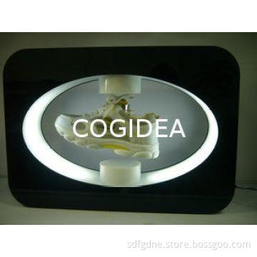 Rotating Floating Shoe Display , Acrylic Magnetic Floating